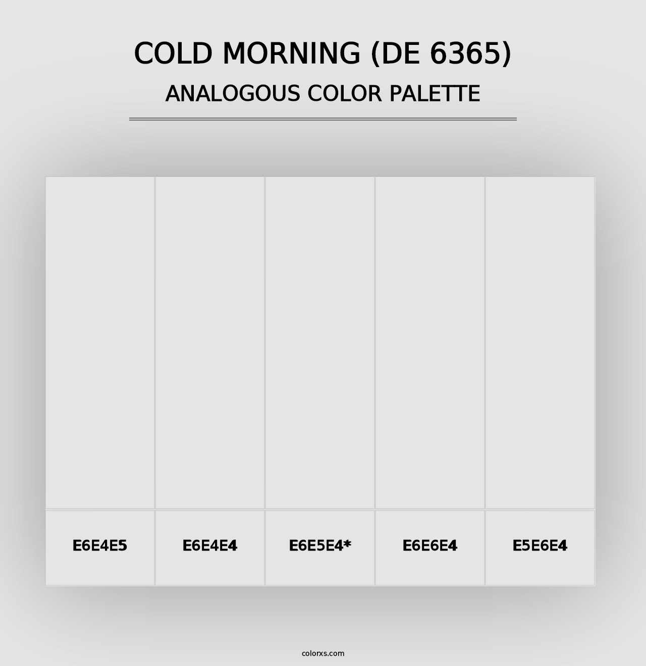 Cold Morning (DE 6365) - Analogous Color Palette