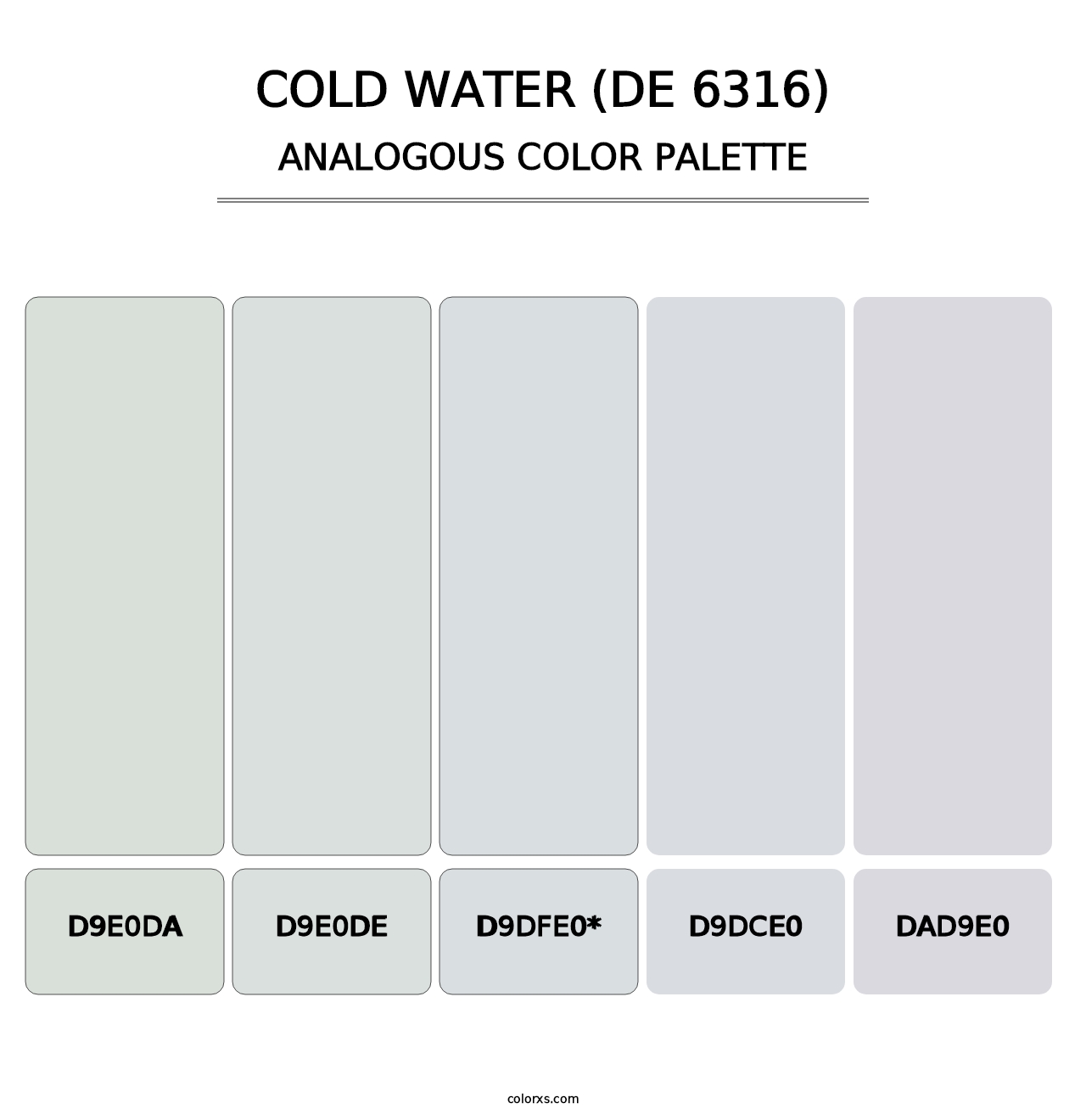 Cold Water (DE 6316) - Analogous Color Palette