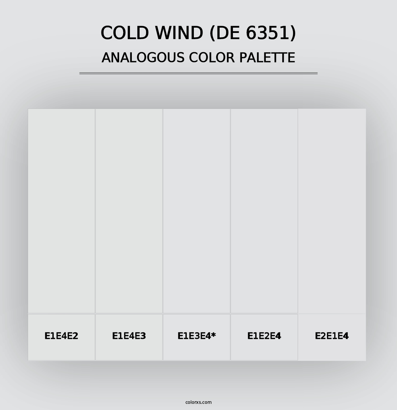 Cold Wind (DE 6351) - Analogous Color Palette