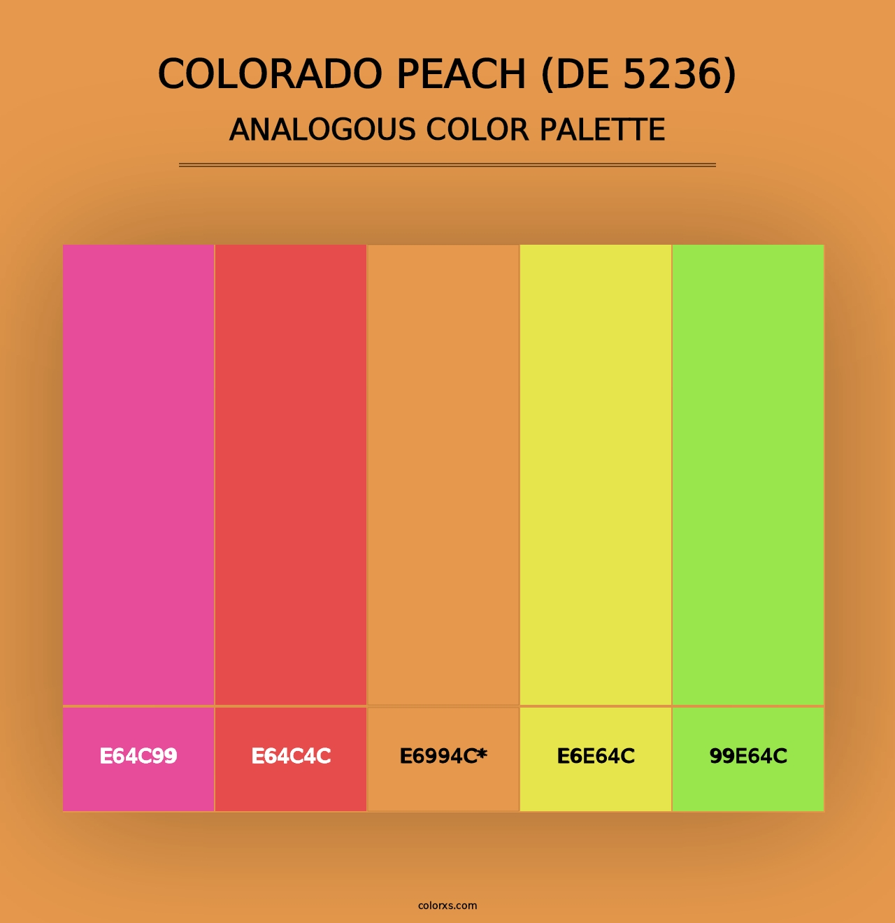 Colorado Peach (DE 5236) - Analogous Color Palette