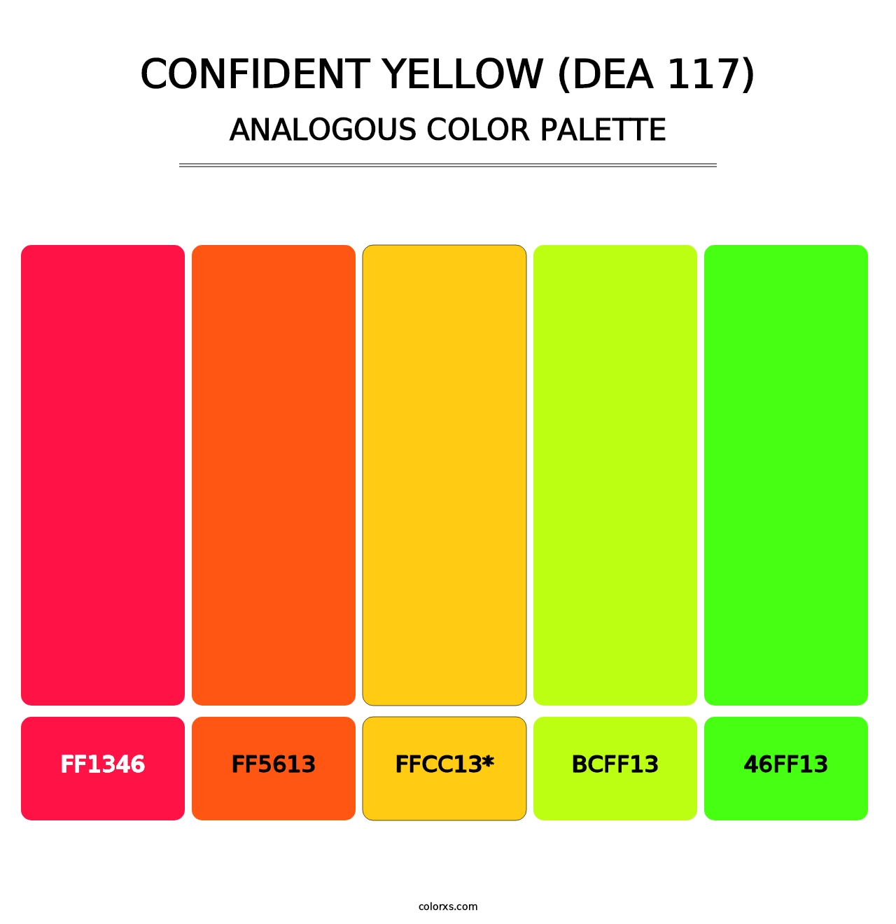 Confident Yellow (DEA 117) - Analogous Color Palette