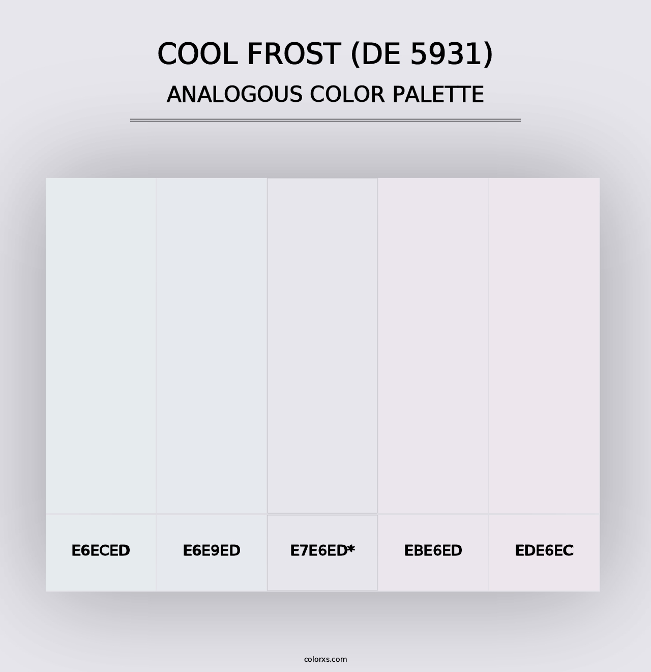 Cool Frost (DE 5931) - Analogous Color Palette