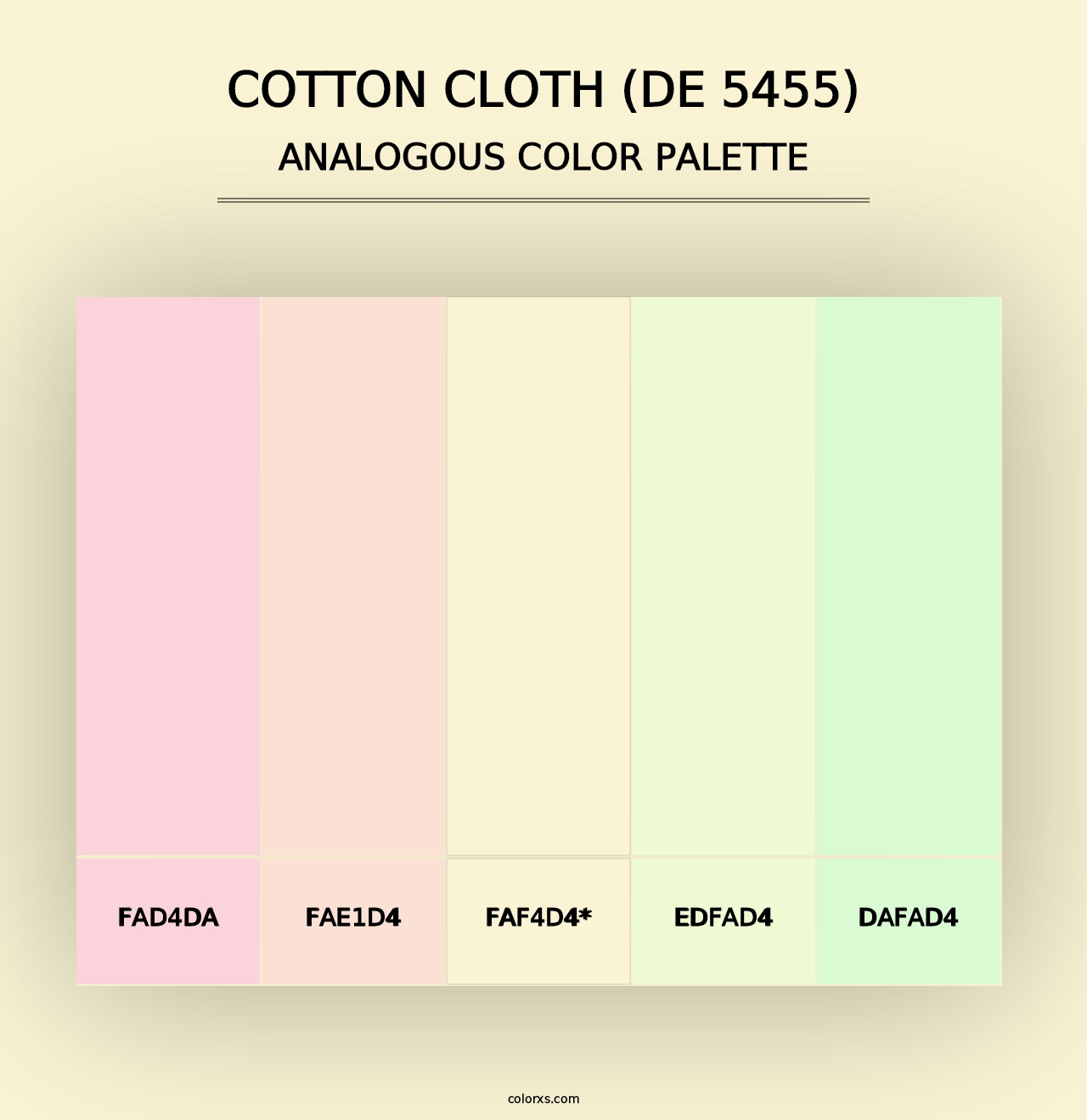 Cotton Cloth (DE 5455) - Analogous Color Palette