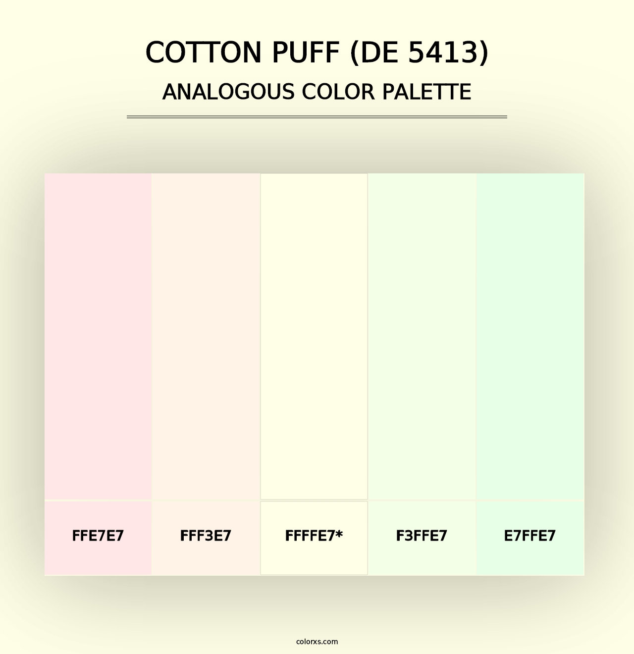 Cotton Puff (DE 5413) - Analogous Color Palette