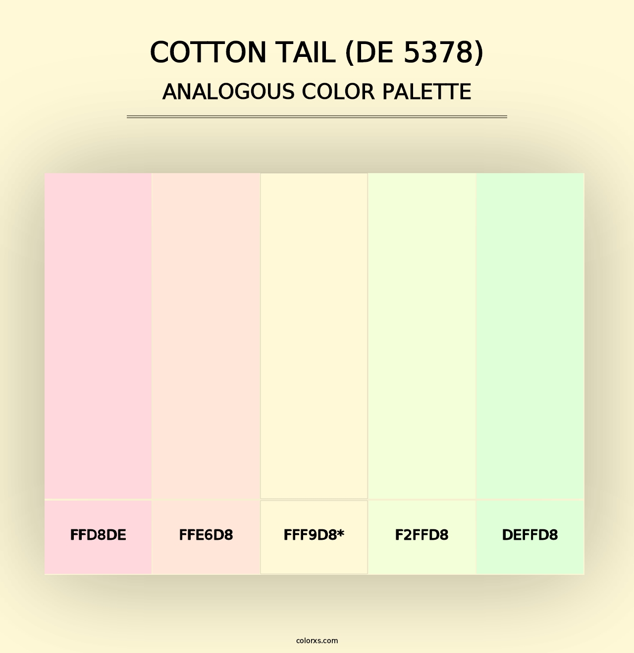 Cotton Tail (DE 5378) - Analogous Color Palette