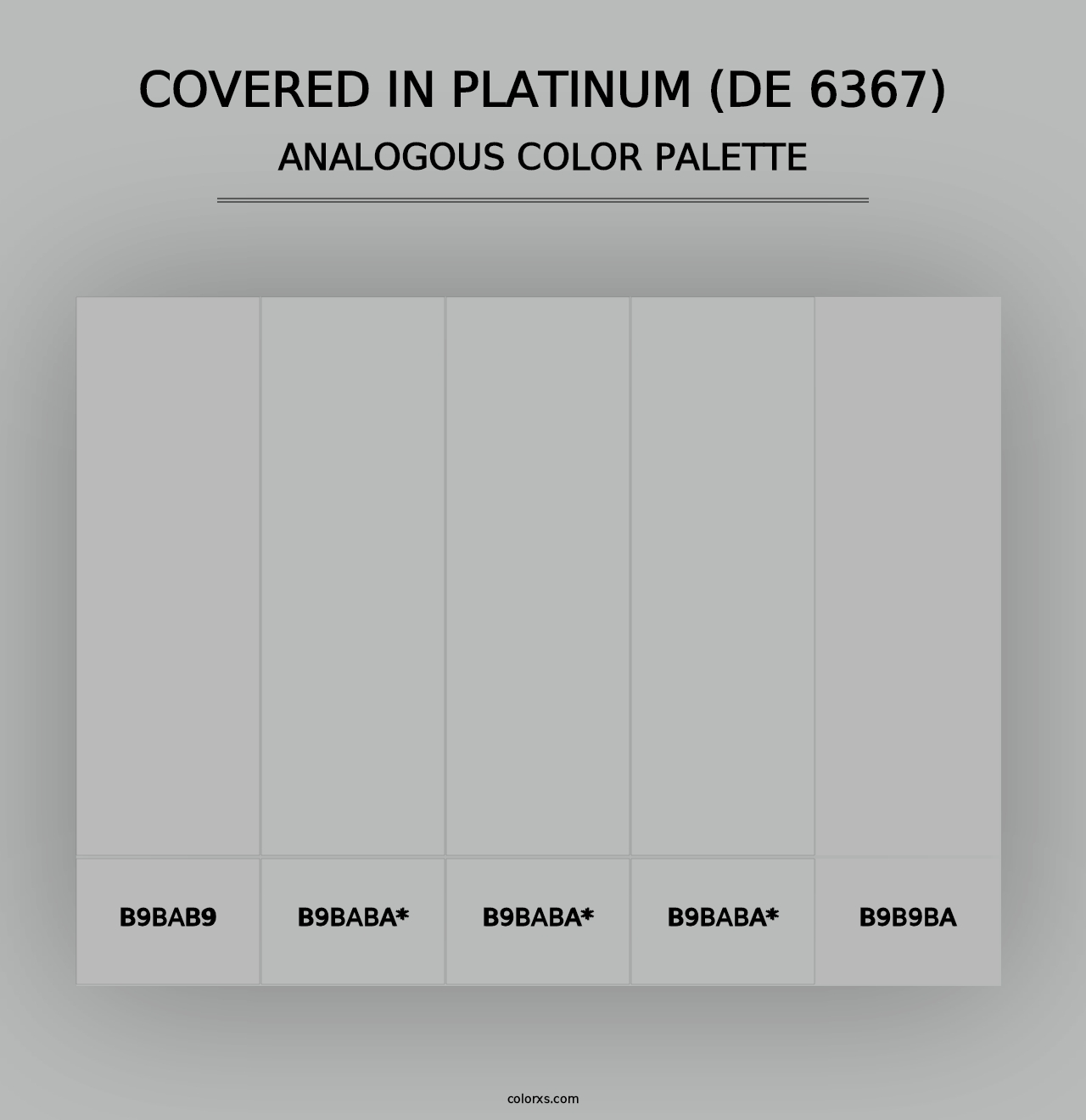 Covered in Platinum (DE 6367) - Analogous Color Palette