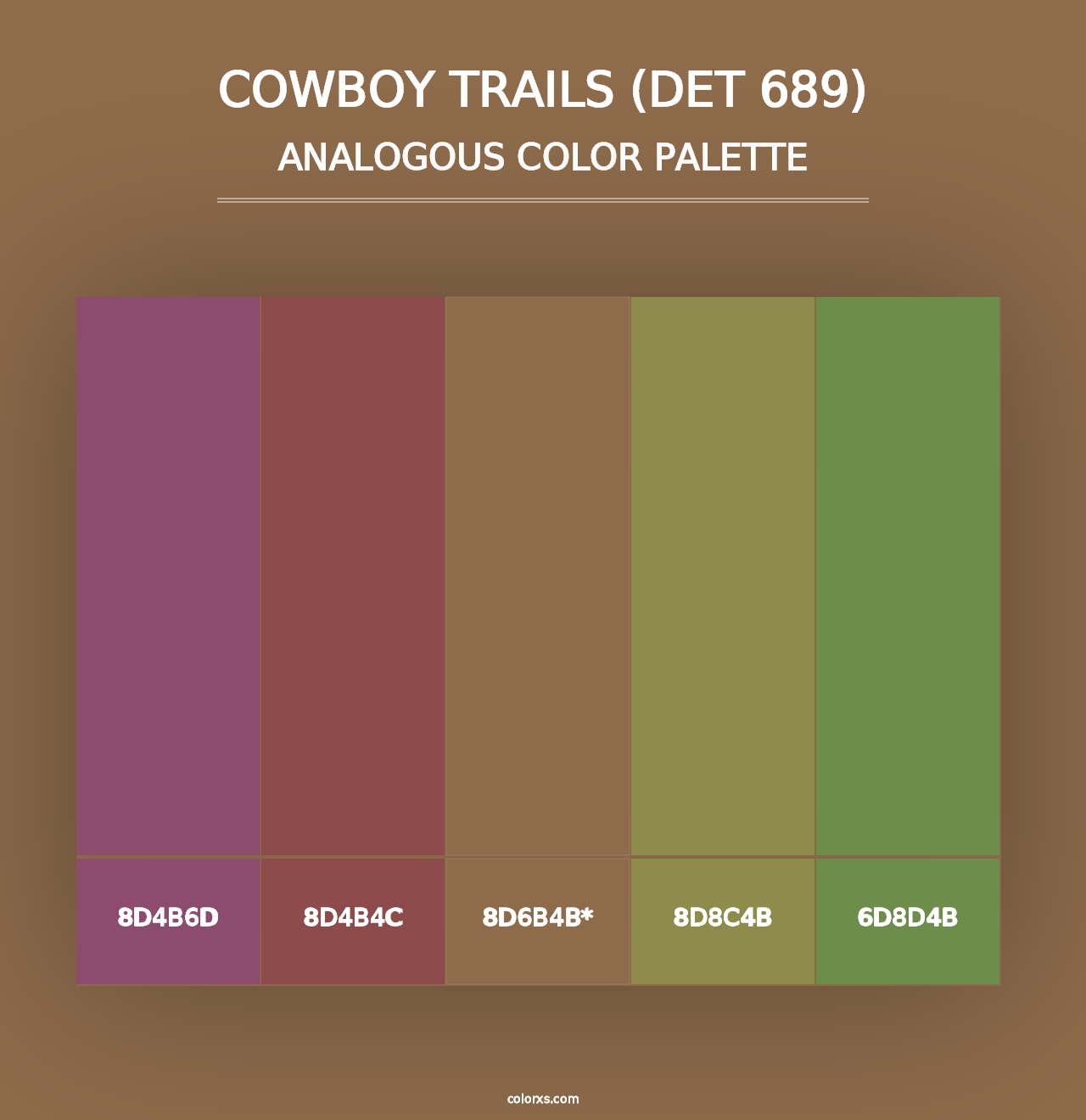 Cowboy Trails (DET 689) - Analogous Color Palette