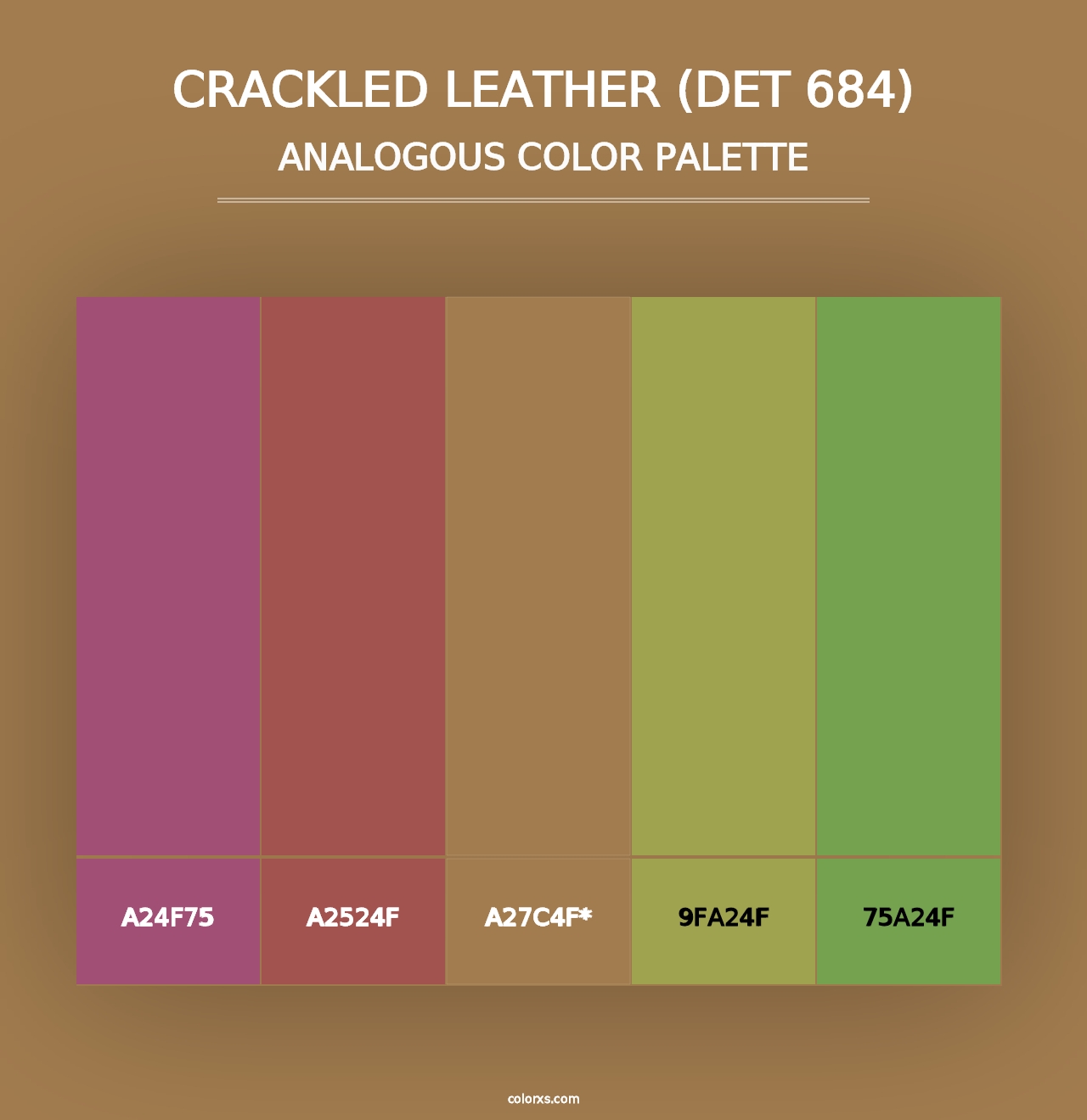 Crackled Leather (DET 684) - Analogous Color Palette