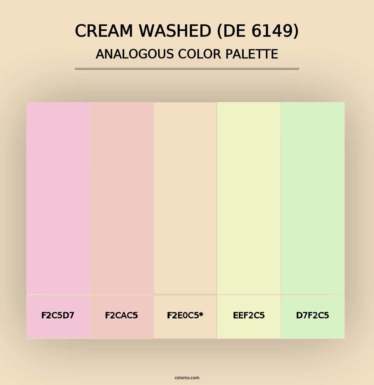 Cream Washed (DE 6149) - Analogous Color Palette