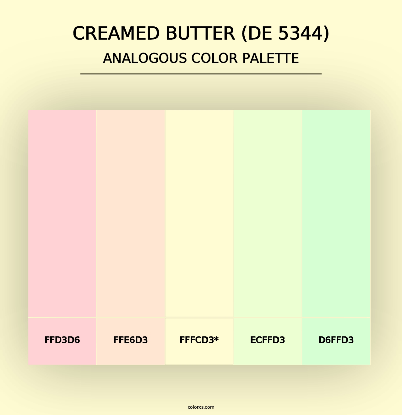 Creamed Butter (DE 5344) - Analogous Color Palette