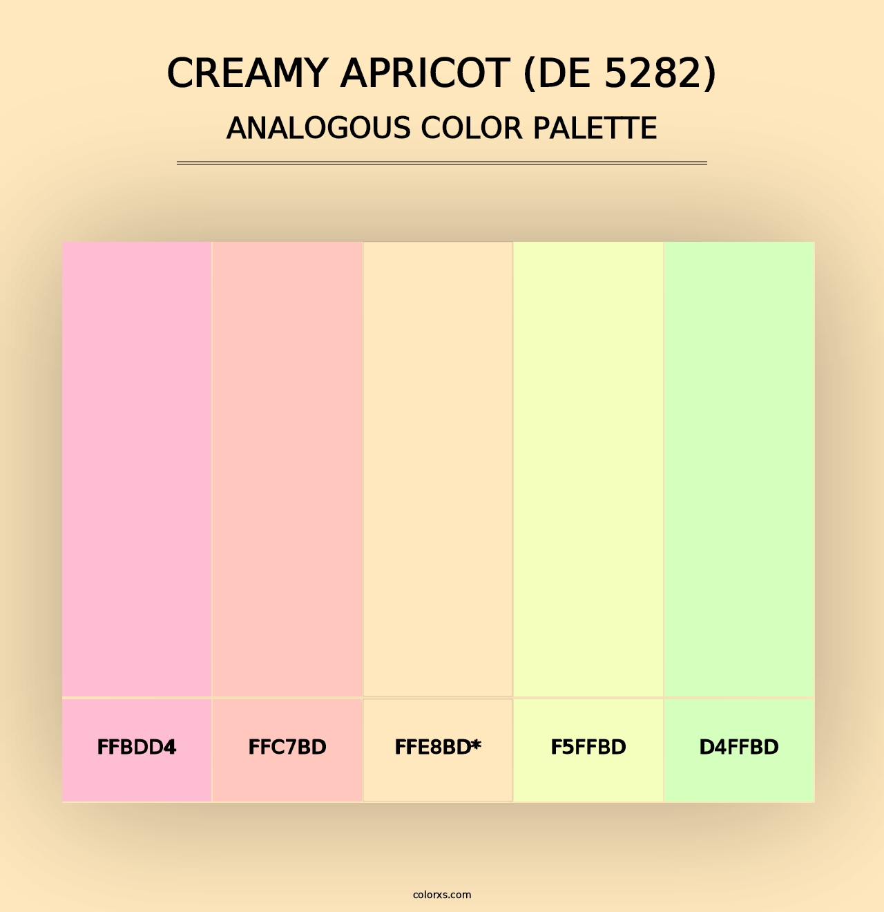 Creamy Apricot (DE 5282) - Analogous Color Palette