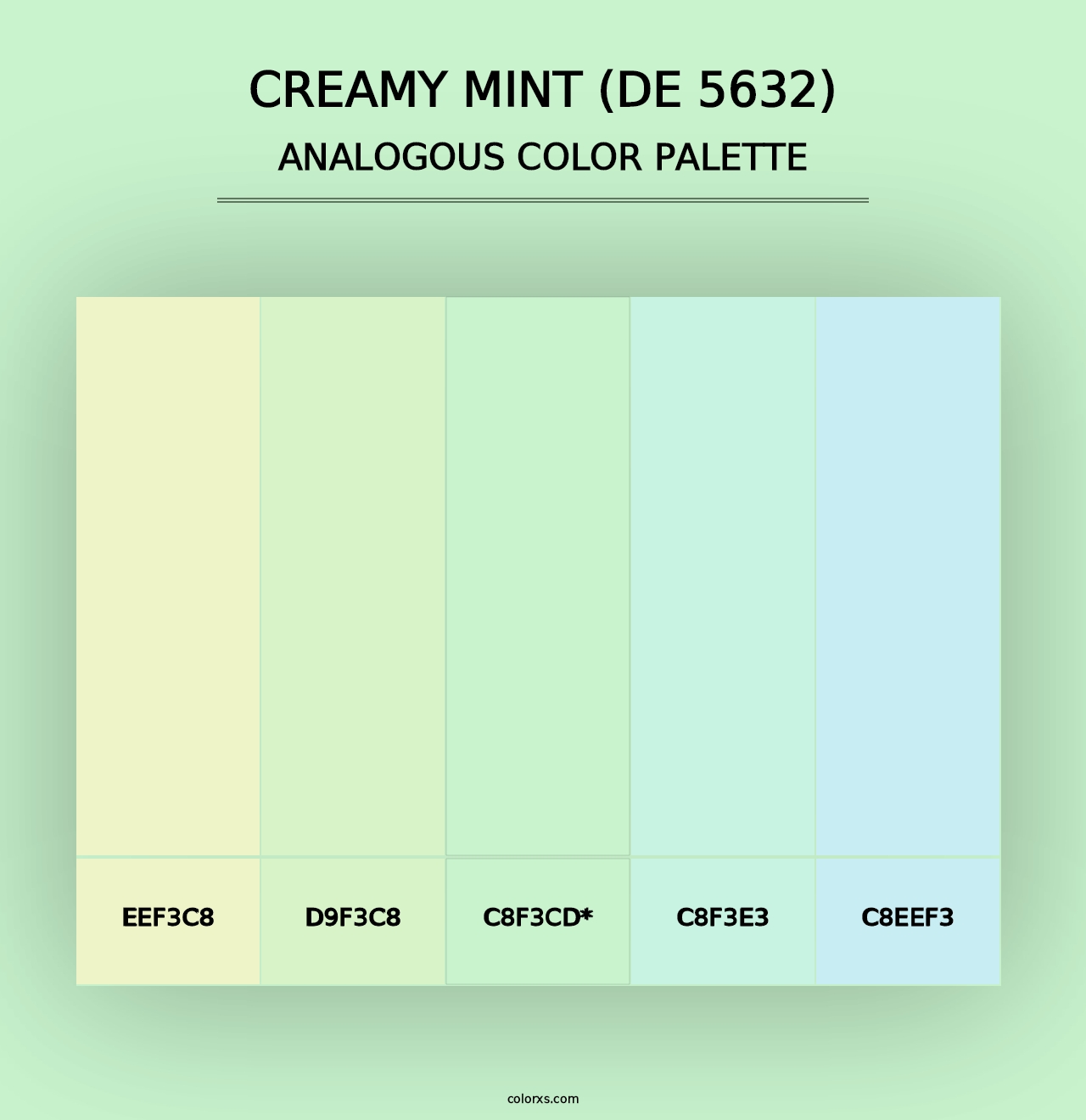 Creamy Mint (DE 5632) - Analogous Color Palette