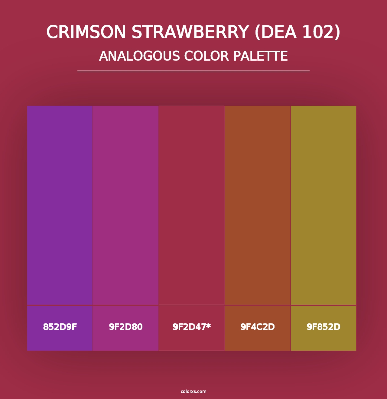 Crimson Strawberry (DEA 102) - Analogous Color Palette