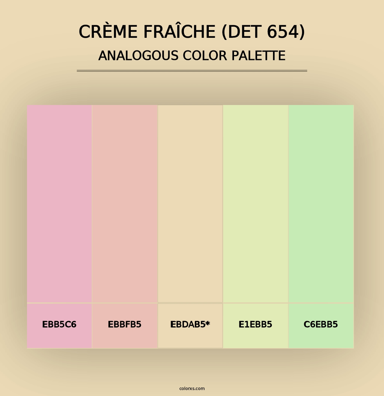 Crème Fraîche (DET 654) - Analogous Color Palette