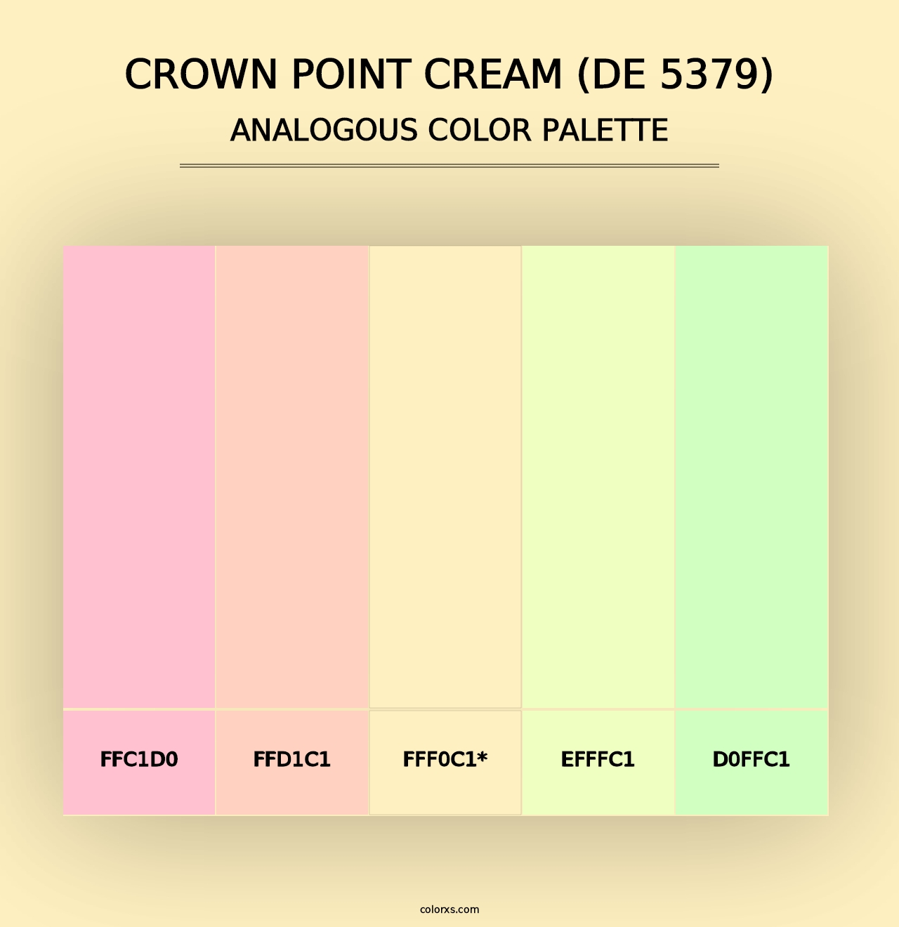 Crown Point Cream (DE 5379) - Analogous Color Palette