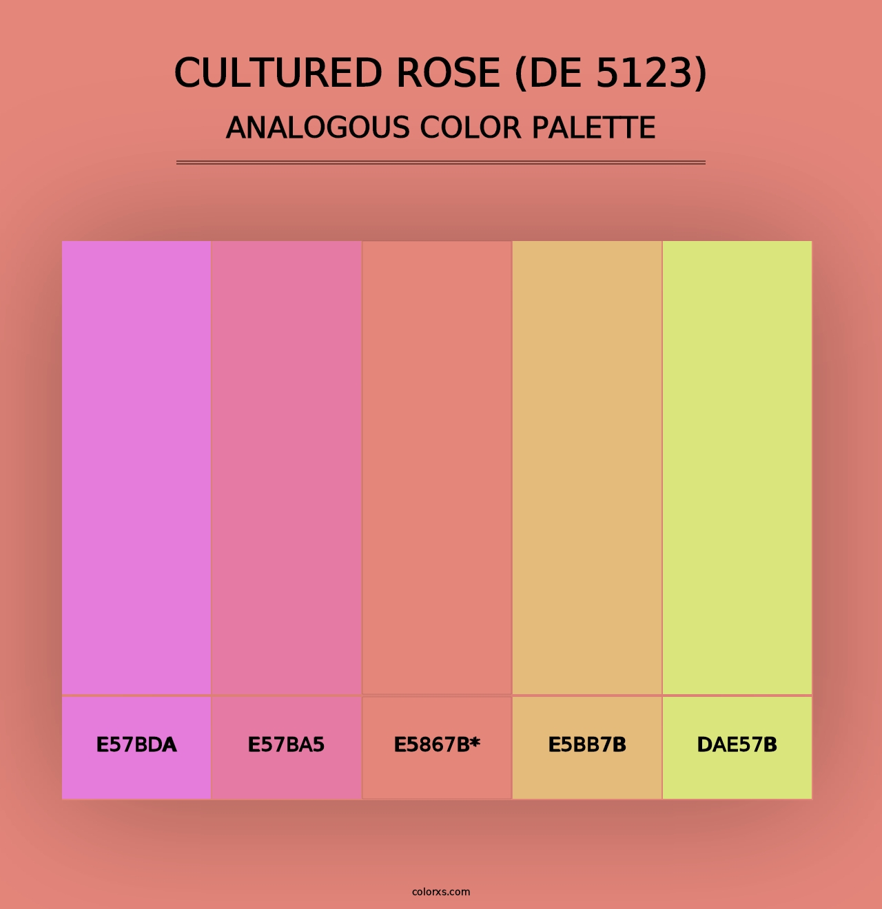 Cultured Rose (DE 5123) - Analogous Color Palette