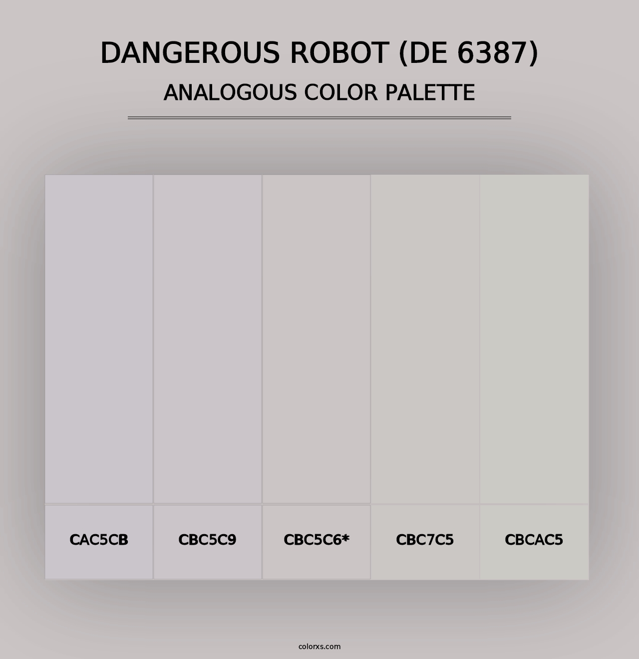 Dangerous Robot (DE 6387) - Analogous Color Palette