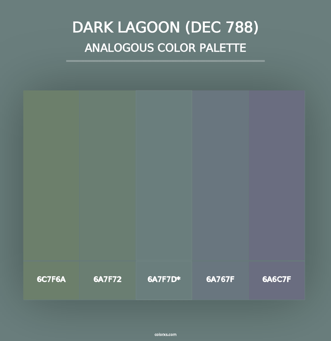 Dark Lagoon (DEC 788) - Analogous Color Palette