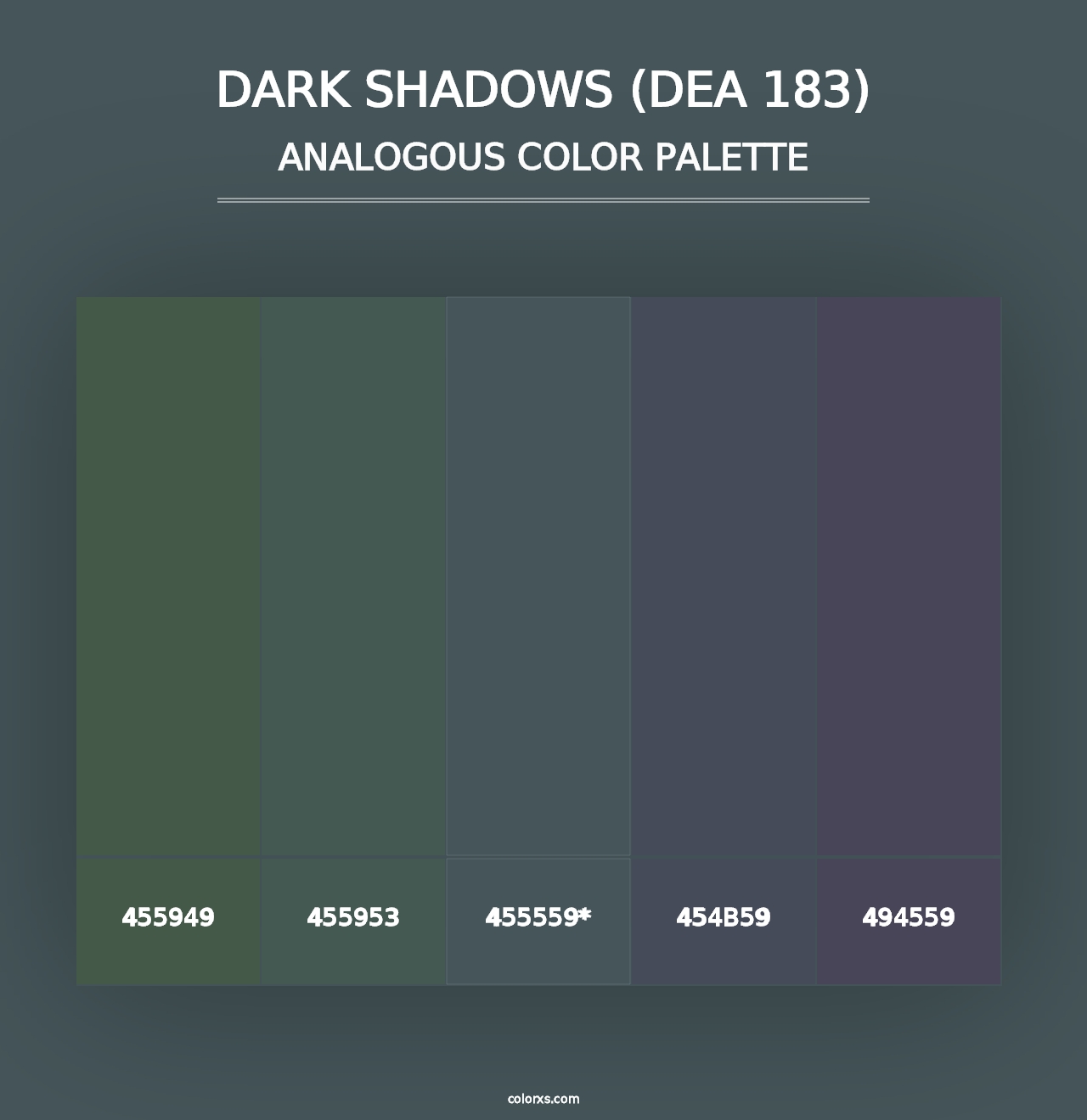 Dark Shadows (DEA 183) - Analogous Color Palette