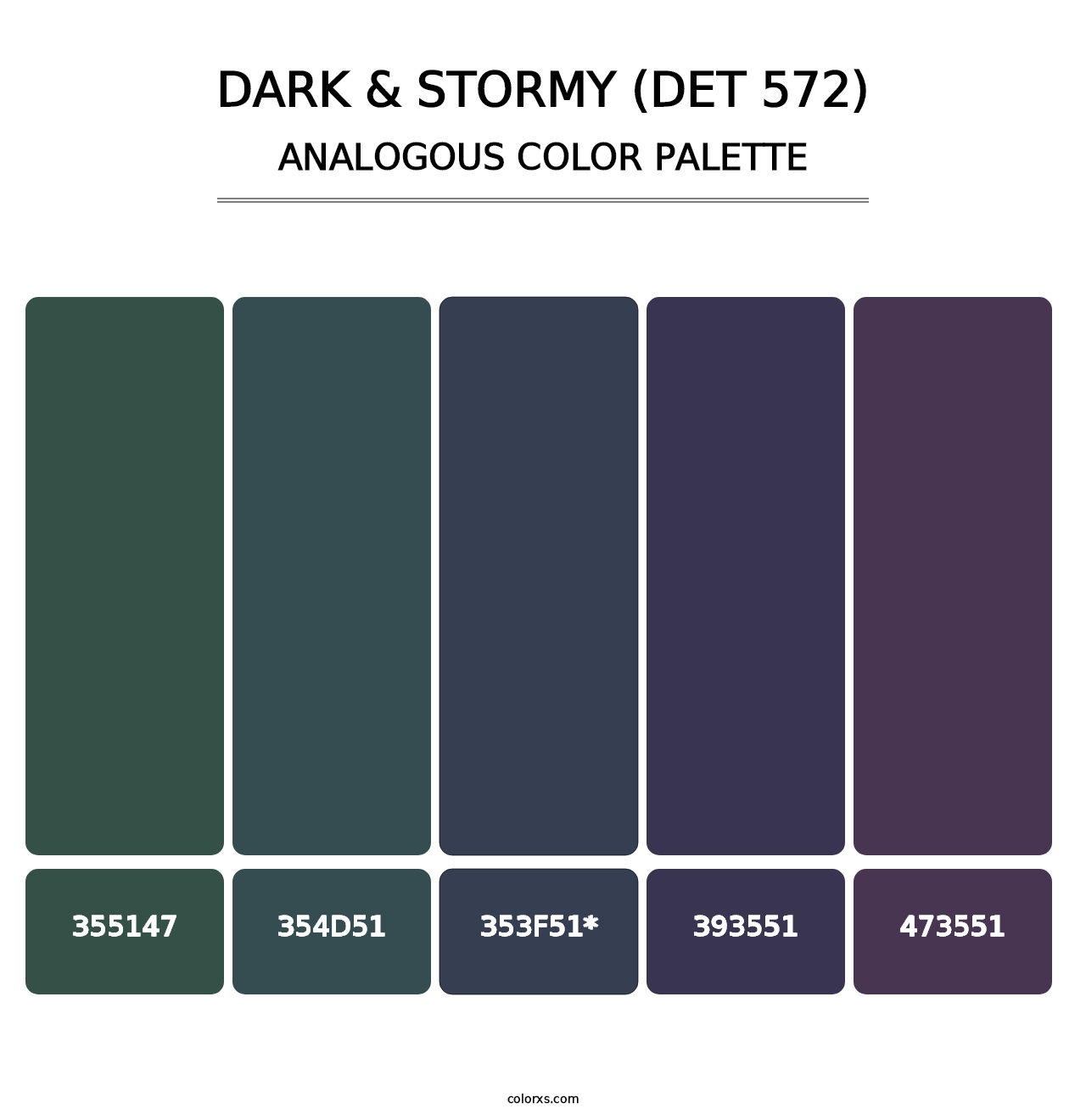 Dark & Stormy (DET 572) - Analogous Color Palette