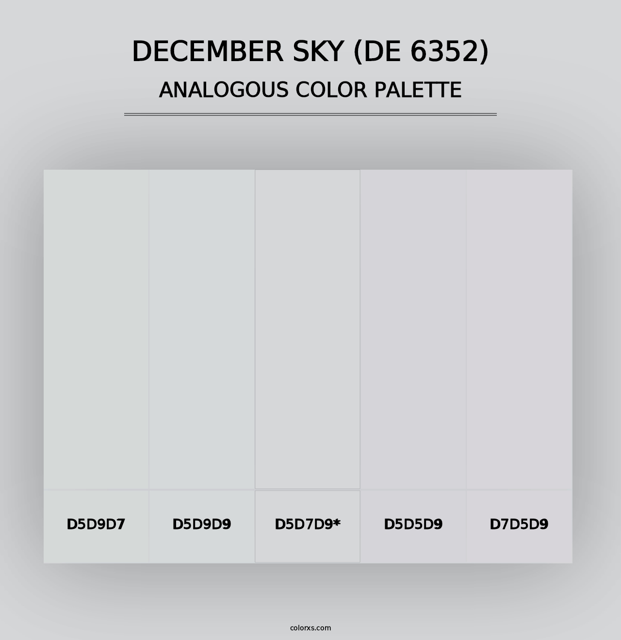 December Sky (DE 6352) - Analogous Color Palette