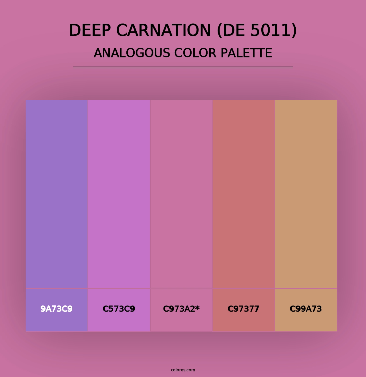 Deep Carnation (DE 5011) - Analogous Color Palette