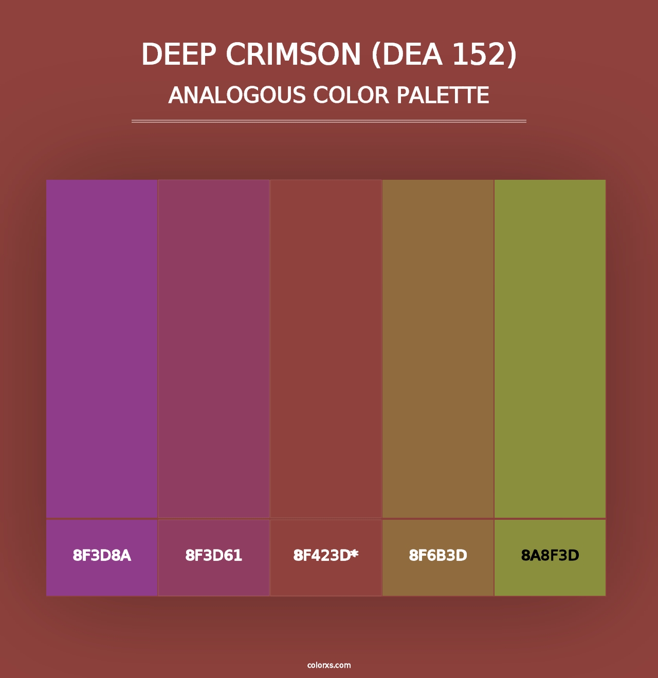 Deep Crimson (DEA 152) - Analogous Color Palette