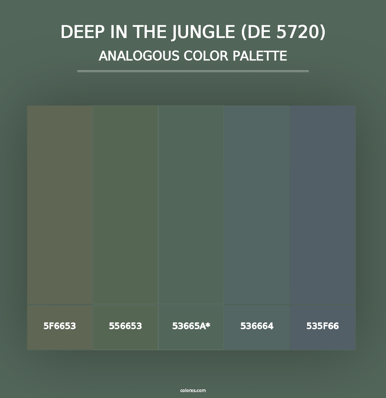 Deep in the Jungle (DE 5720) - Analogous Color Palette