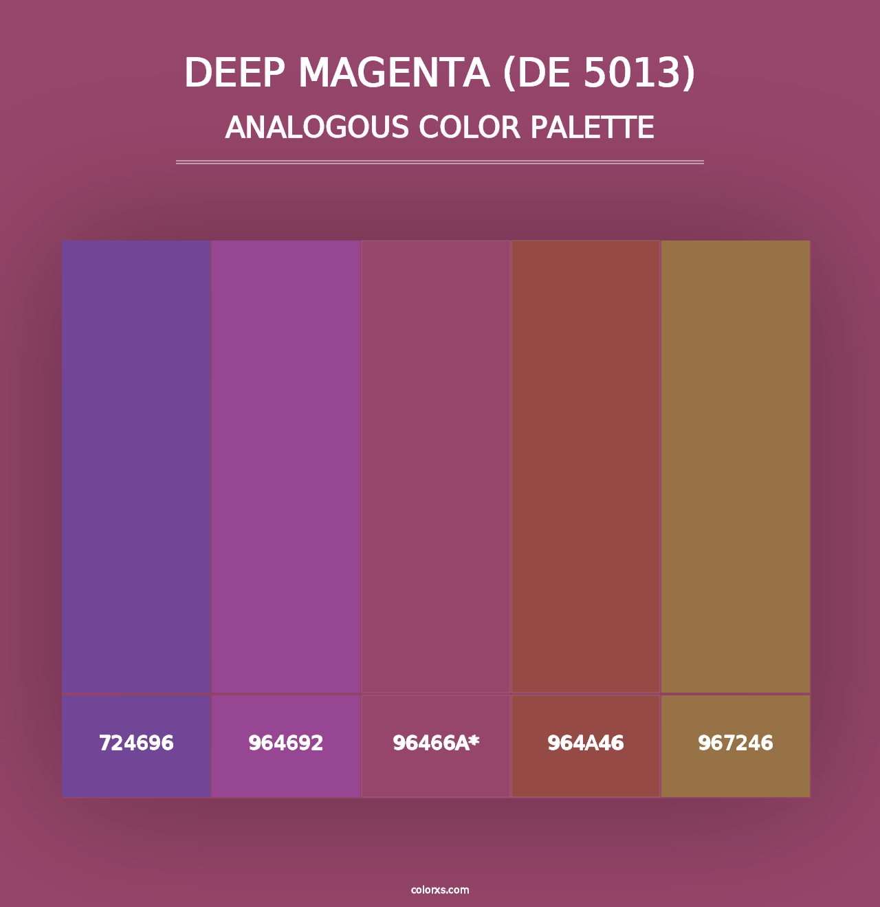 Deep Magenta (DE 5013) - Analogous Color Palette