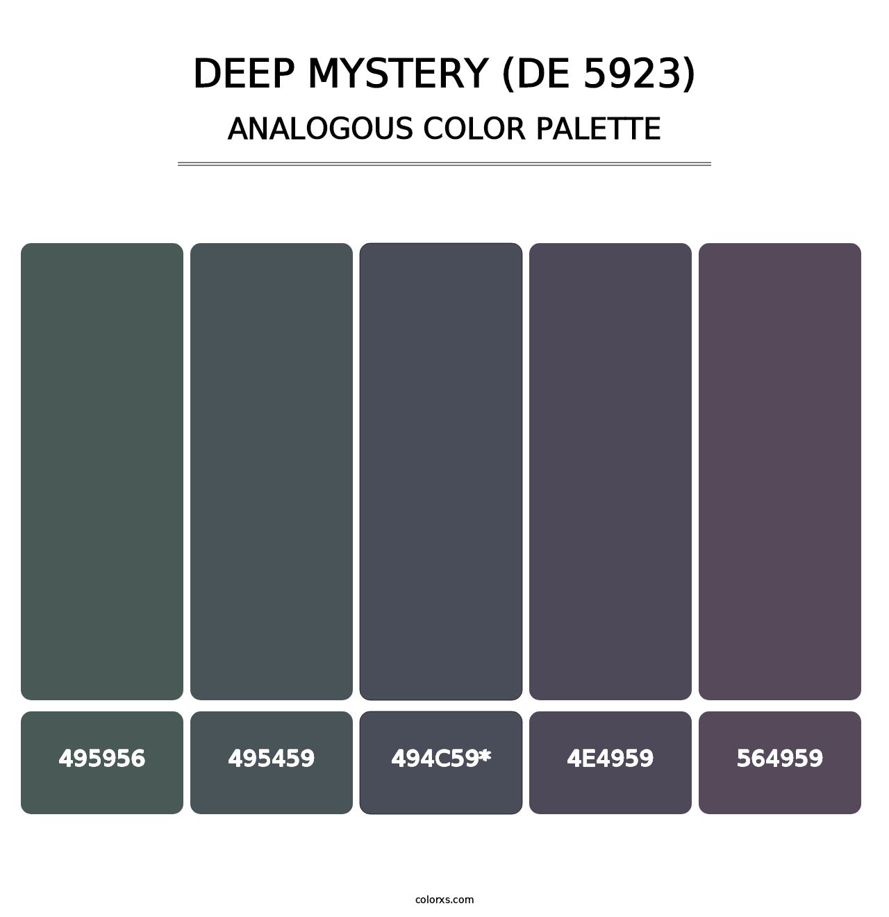 Deep Mystery (DE 5923) - Analogous Color Palette