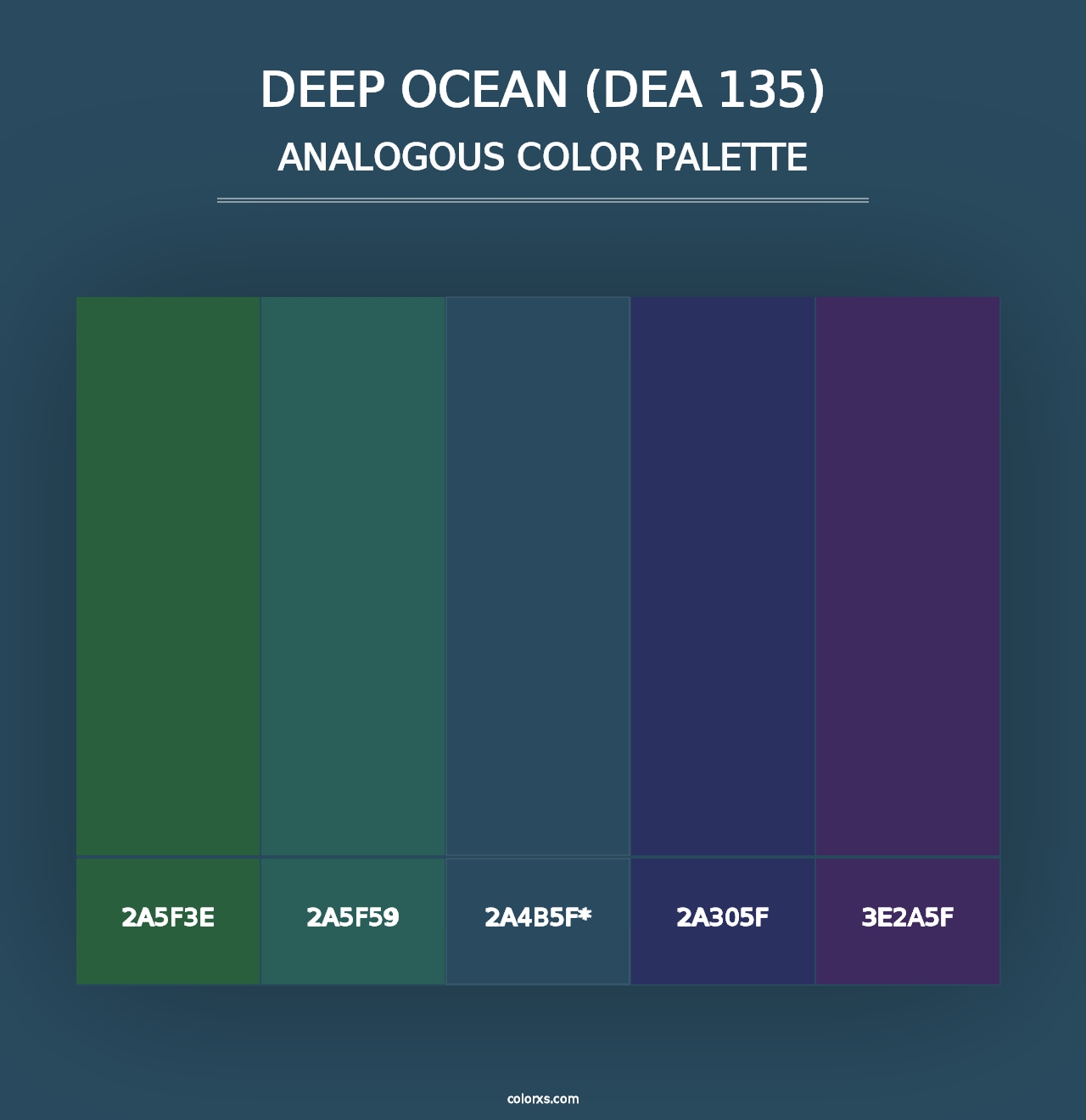 Deep Ocean (DEA 135) - Analogous Color Palette