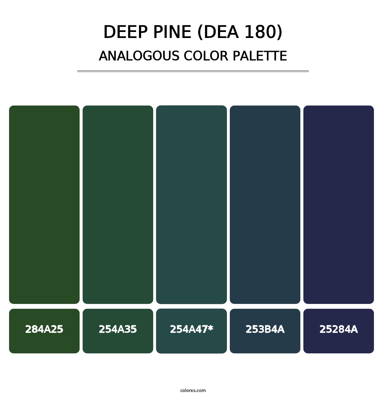 Deep Pine (DEA 180) - Analogous Color Palette