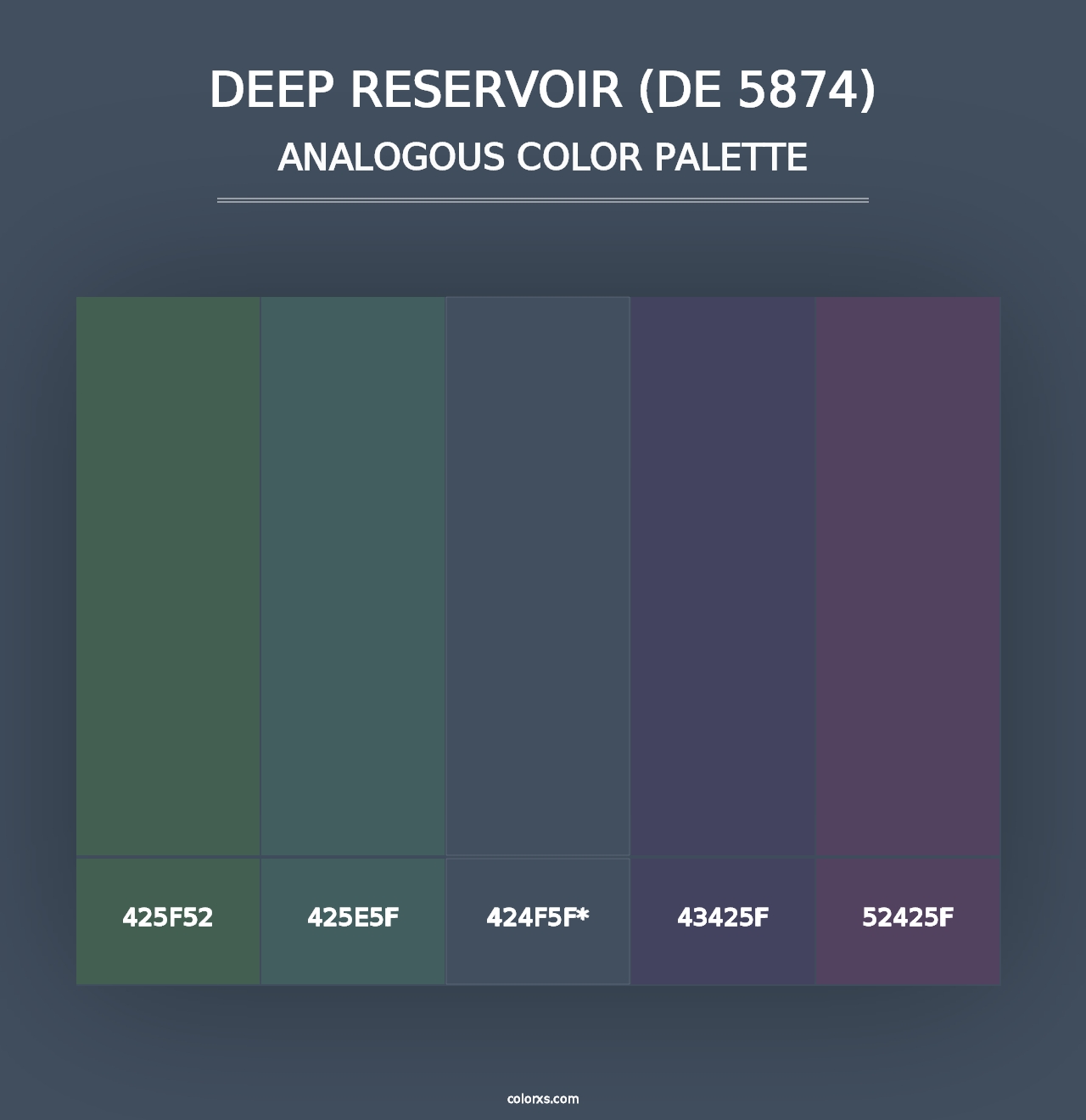 Deep Reservoir (DE 5874) - Analogous Color Palette