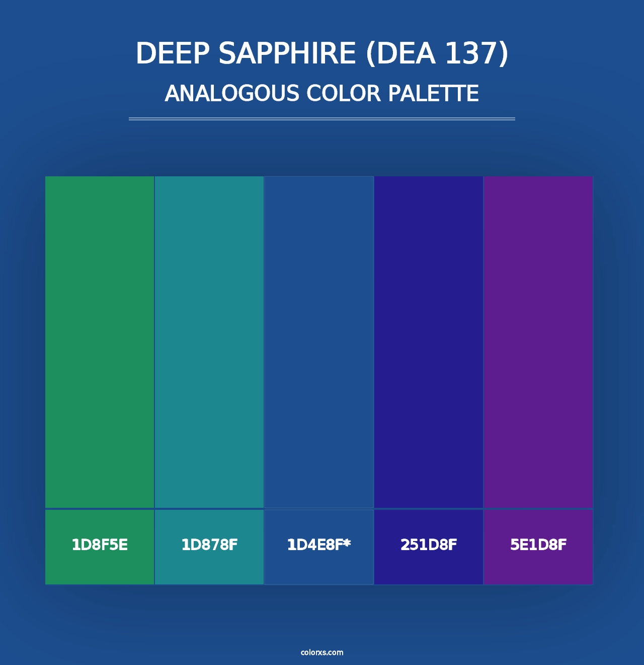 Deep Sapphire (DEA 137) - Analogous Color Palette