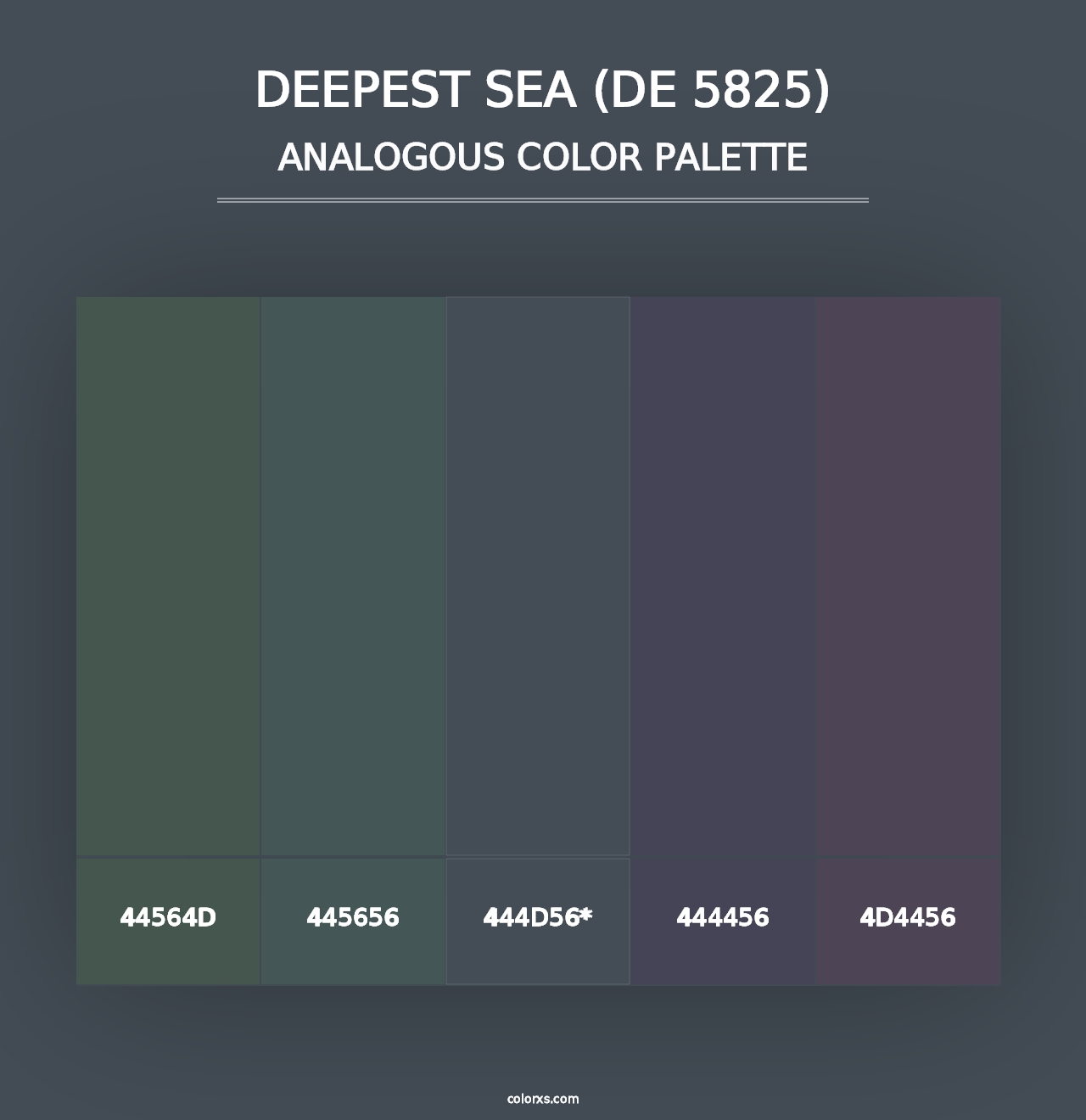 Deepest Sea (DE 5825) - Analogous Color Palette