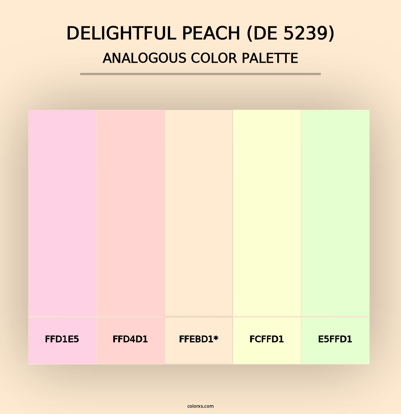 Delightful Peach (DE 5239) - Analogous Color Palette