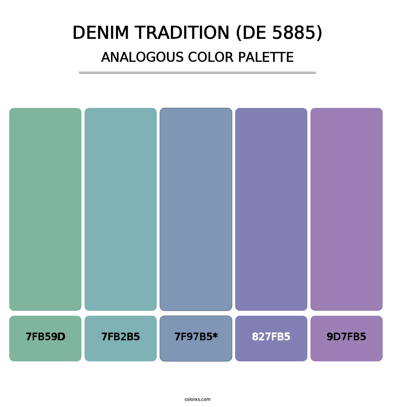 Denim Tradition (DE 5885) - Analogous Color Palette