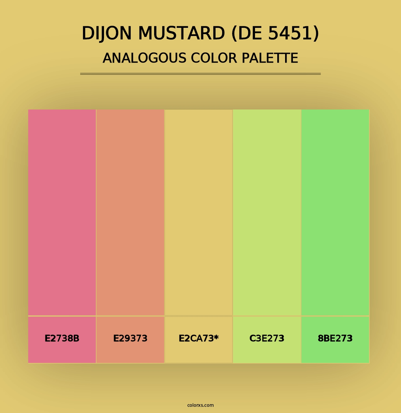 Dijon Mustard (DE 5451) - Analogous Color Palette