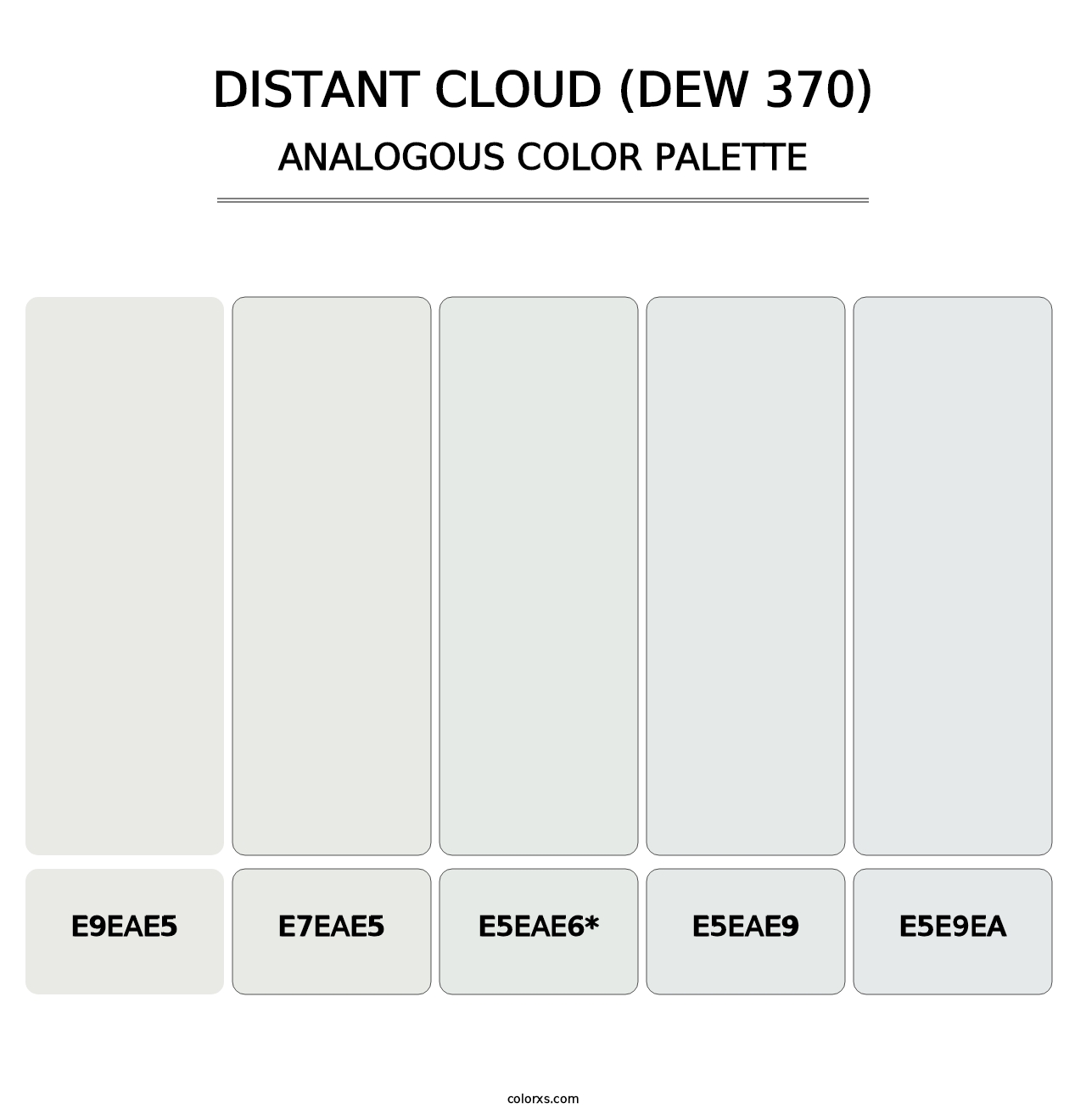 Distant Cloud (DEW 370) - Analogous Color Palette