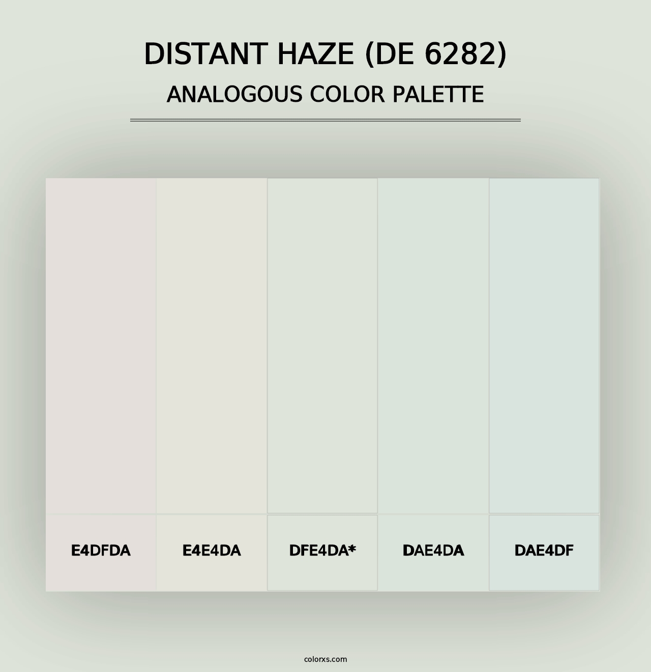 Distant Haze (DE 6282) - Analogous Color Palette