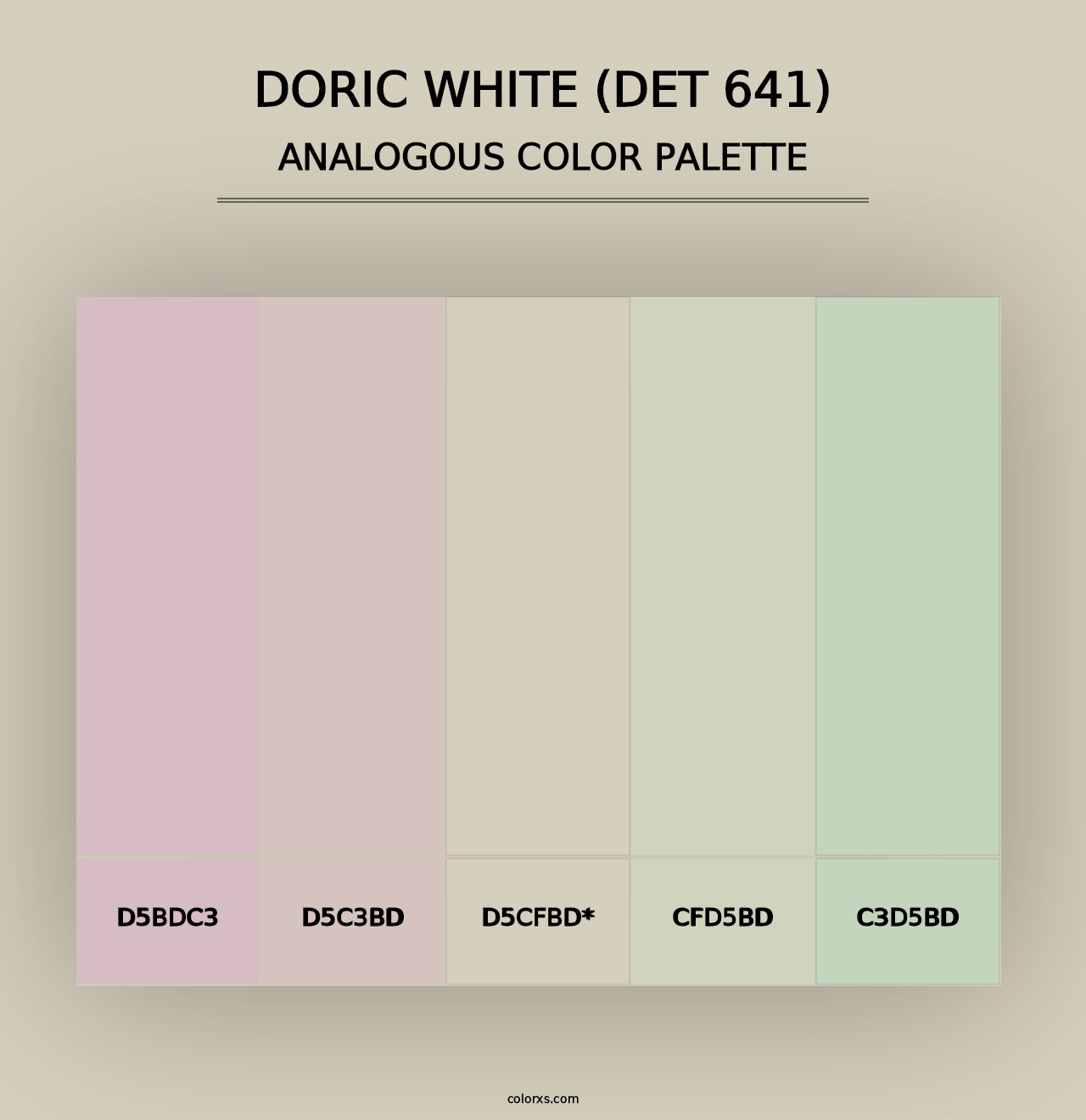 Doric White (DET 641) - Analogous Color Palette