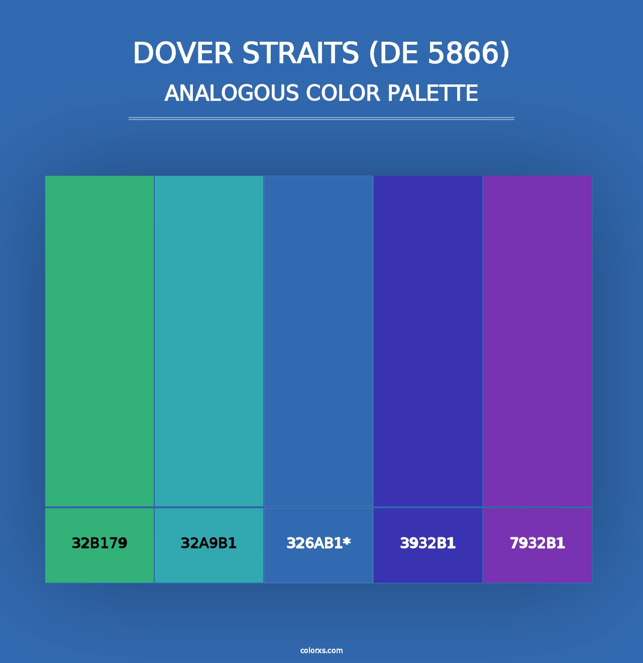 Dover Straits (DE 5866) - Analogous Color Palette