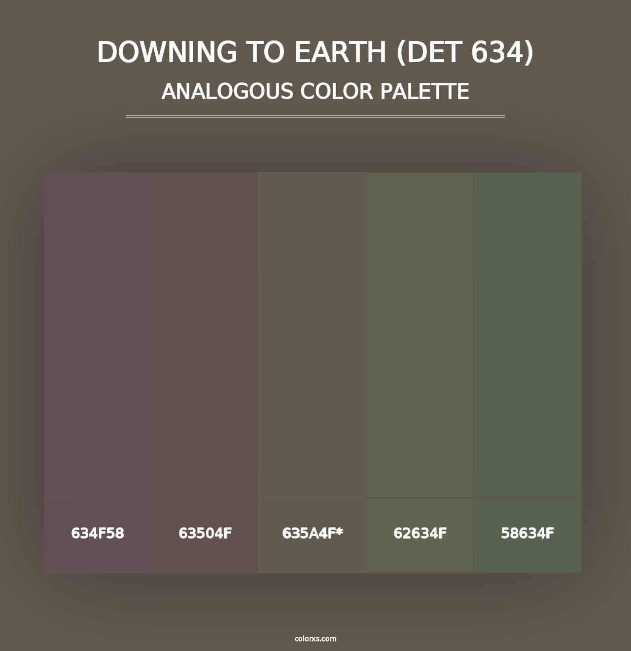 Downing to Earth (DET 634) - Analogous Color Palette