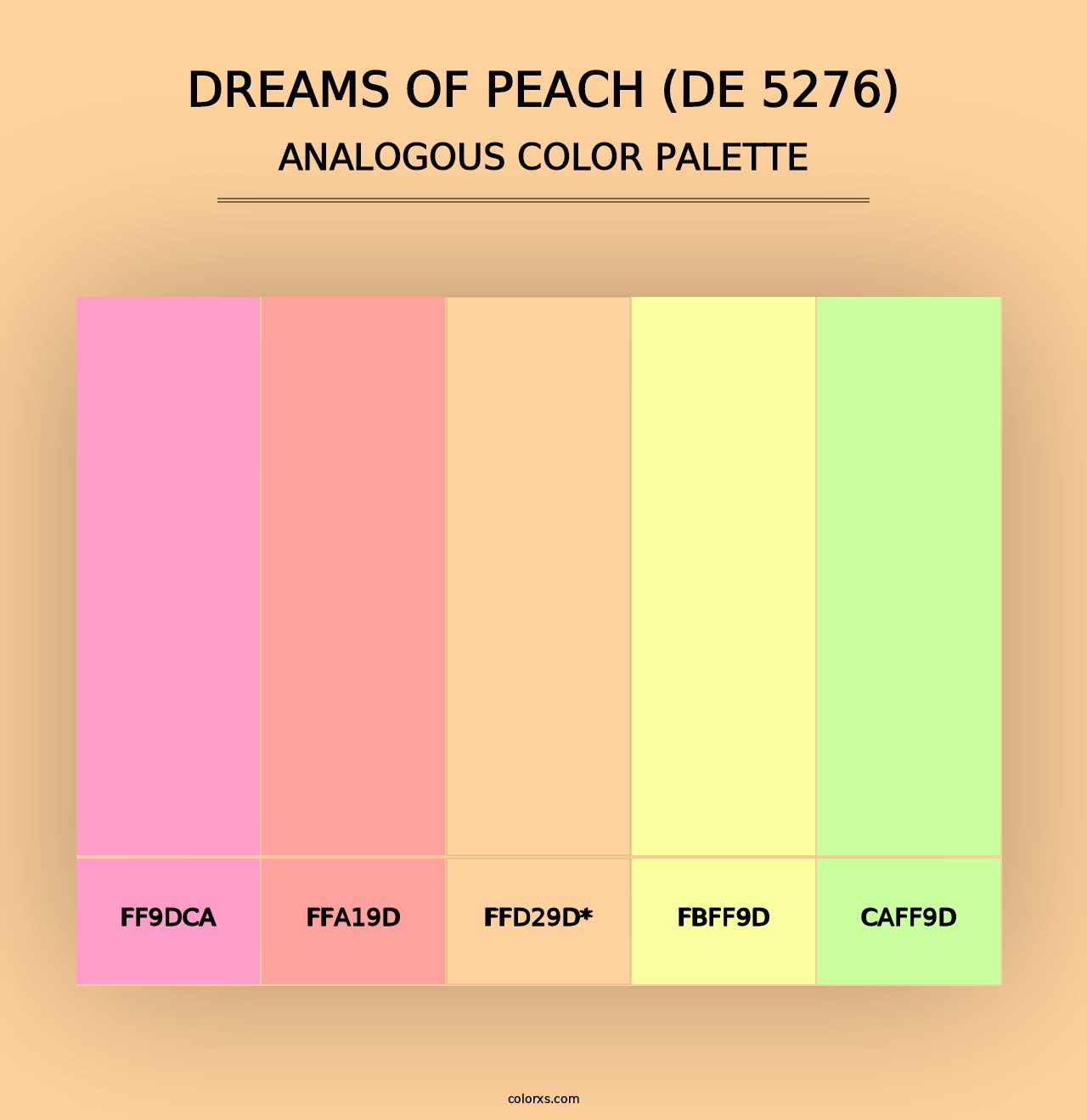 Dreams of Peach (DE 5276) - Analogous Color Palette