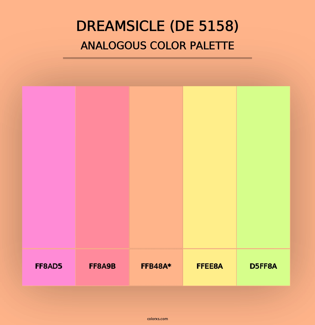 Dreamsicle (DE 5158) - Analogous Color Palette