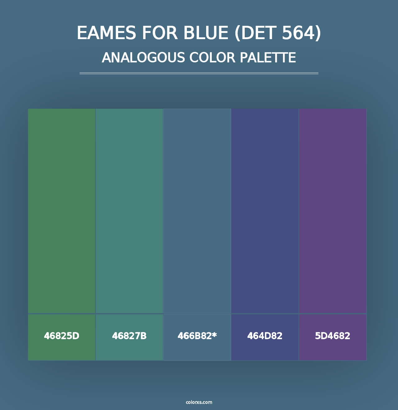 Eames for Blue (DET 564) - Analogous Color Palette