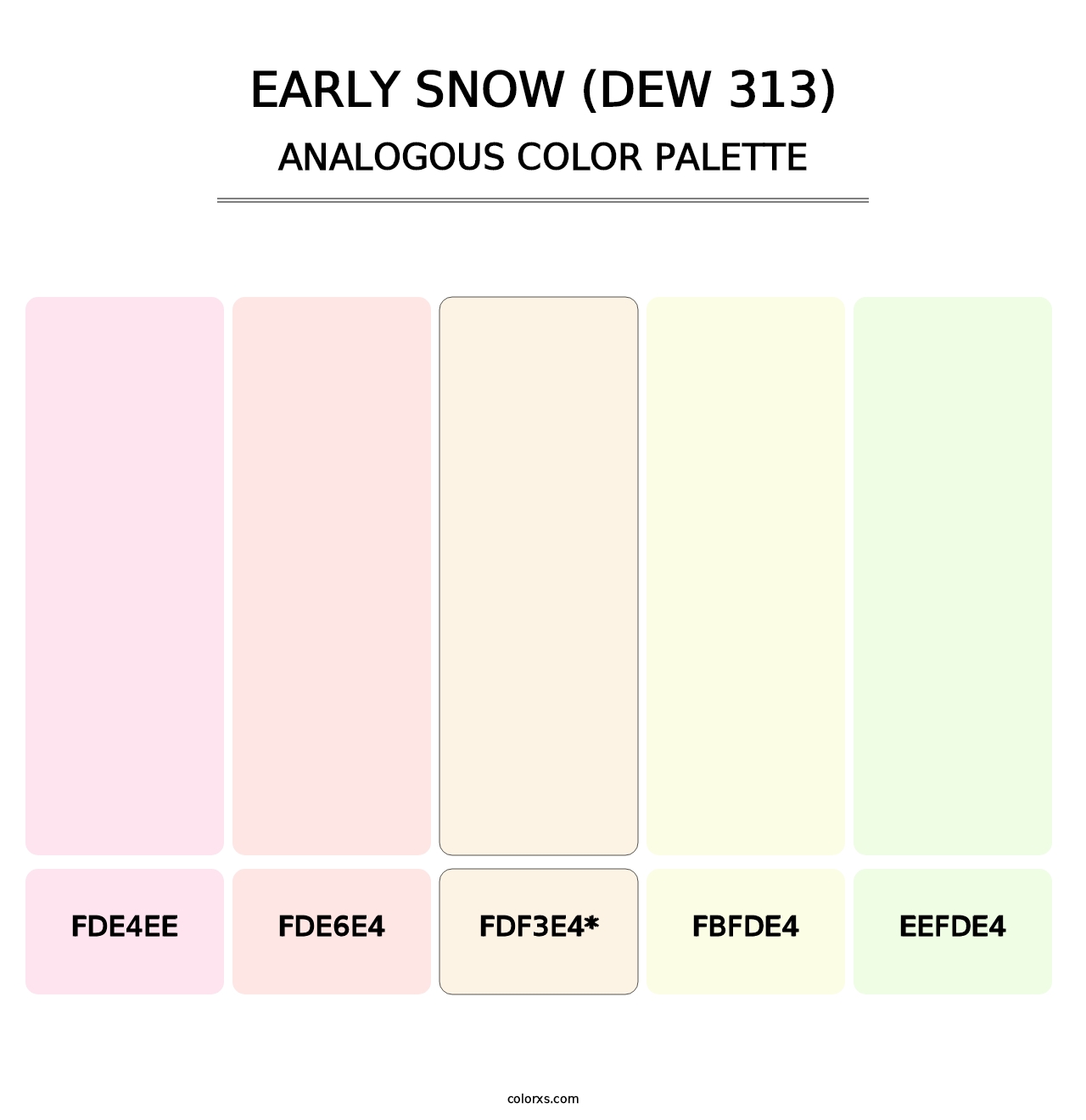 Early Snow (DEW 313) - Analogous Color Palette