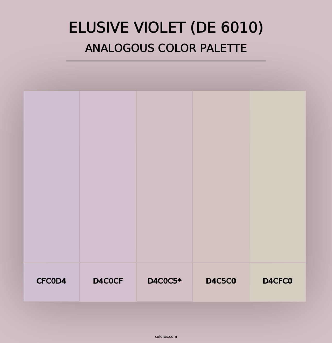 Elusive Violet (DE 6010) - Analogous Color Palette