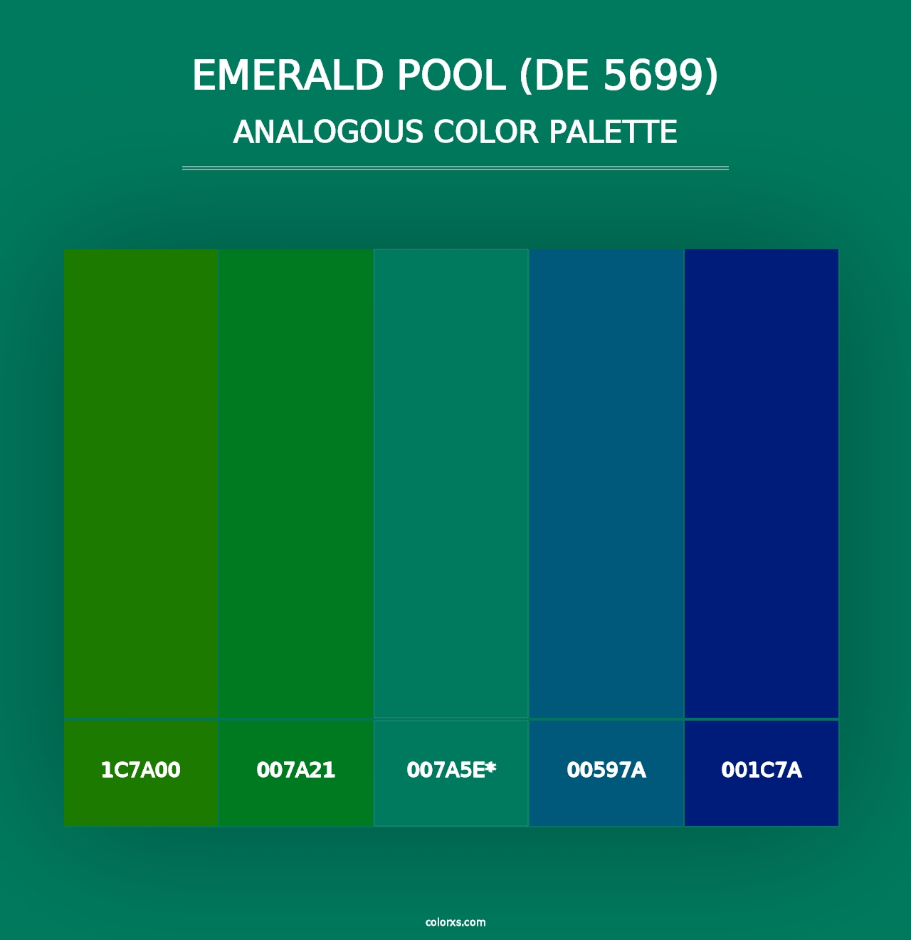 Emerald Pool (DE 5699) - Analogous Color Palette