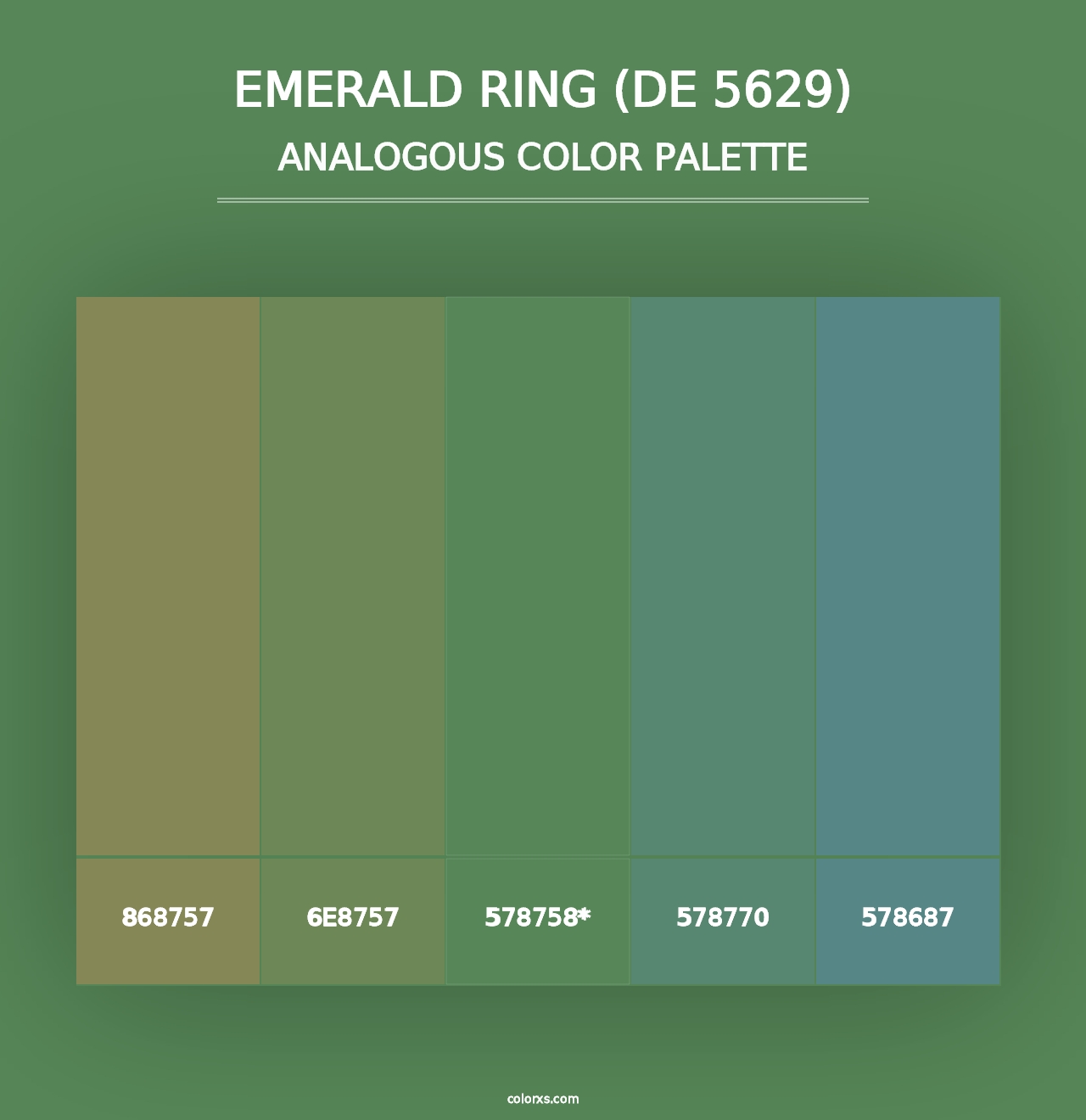 Emerald Ring (DE 5629) - Analogous Color Palette